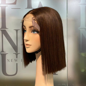 Prix de gros Extensions de cheveux humains vietnamiens vierges bruts 100% naturels, perruque en dentelle, ultra-lisses, couleur marron, Super Double Drawn - Product Image 1