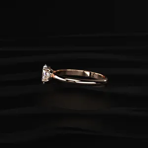 Anillo de Diamante Ovalado Solitario de Alta Calidad de 0.5CT con Certificado IGI SGL, Diamante Ovalado Cultivado en Laboratorio que Irradia Elegancia, Anillo de Compromiso - Product Image 3