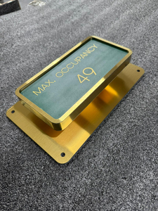 Custom Brass <b>Door</b> Sign Personalized Name Plate Luxury Address Plaque Modern House <b>Number</b> Sign Custom Office <b>Door</b> Plaque Elegant - Product Image 5