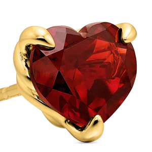 Heart Cut <b>Crystal</b> <b>Stud</b> <b>Earrings</b> 18K Gold Plated Romantic Women Everyday Wear Jewelry - Product Image 3