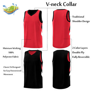 Camisetas de Baloncesto para Hombre al por Mayor, Nuevo Estilo, Personalizadas, Corte Regular, Transpirables, Antibacterianas, de Secado Rápido, 100% Poliéster, Ropa Deportiva - Product Image 3