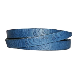 10x2mm Flat <b>Leather</b> Cord with Texture Size for Customized Jewelry & Accessories - Product Image 3