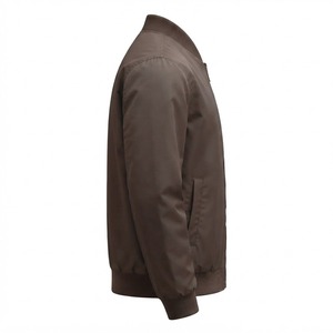 Chaqueta Bomber Marrón para Hombre, Chaqueta de Piloto Casual con Cierre, de Poliéster, para Primavera y Otoño - Product Image 3