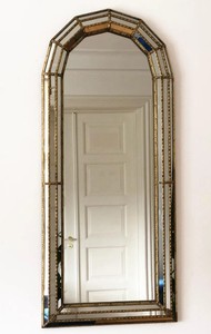 Large Vintage Venetian Full Length Brass <b>Mirror</b> - Product Image 3