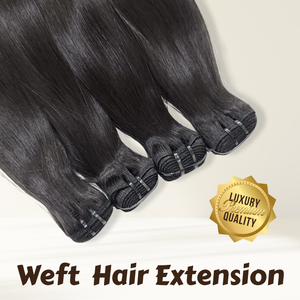 Extensiones de Cabello Natural Negro y Color Piano con Doble Trama, Cabello Humano Virgen de Vietnam |   Costuras Resistentes, Sin Desprendimiento - Product Image 1
