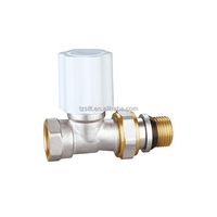 Robinet thermostatique d'angle en laiton à filetage femelle pour radiateur, fabriqué en Chine