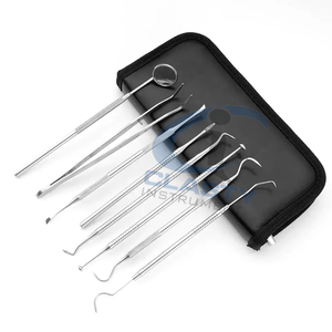 Premium Dental <b>Tooth</b> Cleaning Kit Stainless Steel Calculus <b>Plaque</b> <b>Remover</b> Scaler Mouth Mirror Oral Hygiene Set - Product Image 2