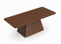 Table basse pliable moderne et écologique en bois d'hévéa massif et placage de chêne MDF pour salon, mobilier de maison, vente en gros