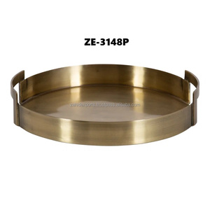 Juego de Bandejas Metálicas de Alta Gama para Regalos Corporativos con Acabado Cepillado, Aptas para Alimentos, Lavavajillas y Microondas, Fabricadas por Zahid Exports en India - Product Image 5