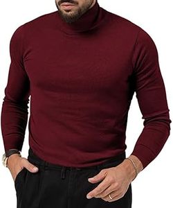 Turtleneck Cotton Blend Mens Sweatshirt Soft Fleece Fall Winter Casual Male Hoodless <b>Jumper</b> Bulk - Product Image 2