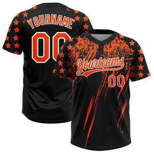Camiseta de Béisbol Personalizada Azul y Blanca con Estampado de Palmera, Transpirable y Sublimada para Softbol - Product Image 4