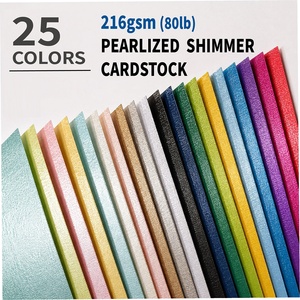 A4 Specialty Linen Textured Pearl Shimmer Card Stock <b>Paper</b> Pearlescent Dye Based - Product Image 1