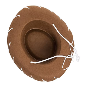 Sombrero de Vaquero de Moda en Poliéster/Algodón Beige con Banda Negra, Ala Ancha, Unisex, para Exteriores, Cuatro Estaciones, Casual, Talla Adulto 56-58CM - Product Image 5