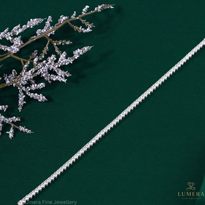 Bracelet tennis personnalisé en diamants de laboratoire taille brillant rond, or blanc 9K 10K 14K 18K plaqué rhodium, luxe certifié IGI - Product Image 5