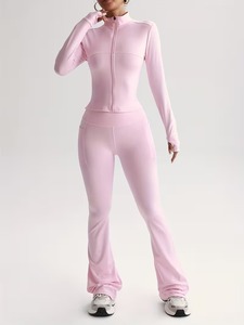 Uniforme Deportivo de Manga Larga para Entrenamiento |   Conjunto de Pantalones Deportivos de Corte Ajustado para un Look Estilizado |   Kit de Bienestar Femenino con Elasticidad en Cuatro Direcciones - Product Image 1