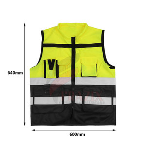 Gilet de travail respirant, équipement de sécurité réfléchissant pour les travailleurs industriels, la logistique et les chantiers extérieurs, gilet de travail léger - Product Image 2