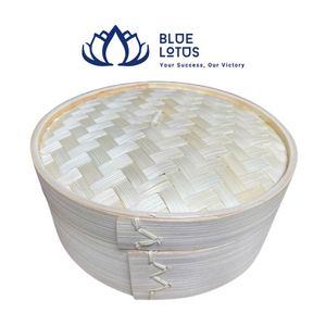 Meilleures ventes : Panier vapeur alimentaire en bambou à 2 couches, durable, avec couvercle en acier inoxydable intégré au verre, ustensile de cuisson vapeur sûr pour cuisinière à gaz - Product Image 1