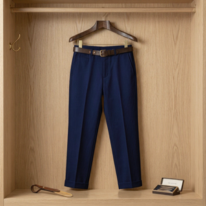 Pantalones Casuales Blancos para Hombre, Pantalones de Pierna Recta, Cintura Media, Tejido Ecológico de Algodón y Elastano - Product Image 3