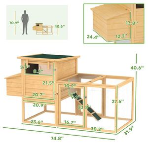 Gallinero de Madera, Jaula para Animales para el Cuidado de Aves de Corral - Product Image 5