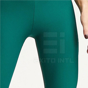 High Quality Custom Women's Solid Mid Waist <b>Leggings</b> with Custom Logo Quick Dry & Breathable for Fitness Yoga - Product Image 4