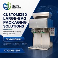 Machine d'emballage de poudre de lait pour grandes pochettes et sacs à valve avec double vis sans fin et double sortie AT-2DGS-50F