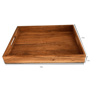 Top Selling Custom Wooden <b>Tray</b> for Serving Tea Coffee <b>Snacks</b> Breakfast Serving use Available At Best Market Price - Product Image 1