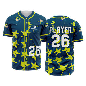Camiseta de Béisbol/Sóftbol Personalizada al por Mayor, con Botones, Transpirable, de Secado Rápido, Unisex, para Adultos, 100% Poliéster, Manga Corta - Product Image 4