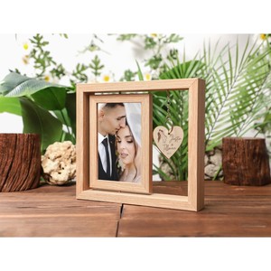 New Design Wooden Photo <b>Frame</b> Rectangular Vertical Tabletop Engraved Heart Pendant Handmade Elegant Design - Product Image 3