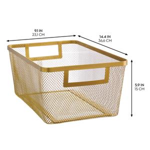 Panier de rangement en métal moderne et élégant, organisateur durable pour le salon - Product Image 3