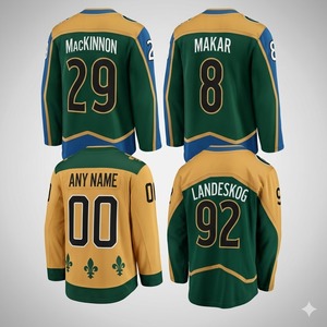 Maillot de hockey sur glace personnalisé en polyester, service OEM, vente en gros, haute qualité, 180g, dernier design, vêtements de sport d'équipe - Product Image 6