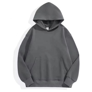 Sweat-shirt à capuche pour homme, couleur unie, coupe ample, décontracté, pour l'automne, 100% coton, tissu en molleton français, design avec poche, 2027 - Product Image 4