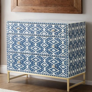 ILAHI's Bone Inlay <b>Drawer</b> Modern Design Agate Detailing <b>Storage</b> Portable Home Furniture - Product Image 4