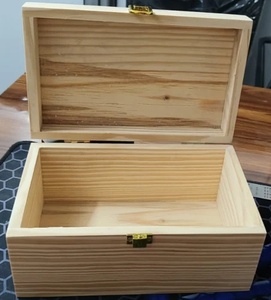 Custom Acacia Wood Rectangle <b>Keepsake</b> <b>Box</b> with Hinge Lid Personalized Engraved Logo for Wedding Gifts - Product Image 1