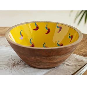 Frutero Redondo de Madera de Mango Ecológico para Aperitivos, Frutos Secos, Dulces y Salsas - Product Image 4