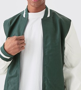 Fashion <b>Men</b> Varsity <b>Jacket</b> Custom Letterman College <b>Jacket</b> OEM ODM Wool Body Leather Sleeves Team Wear Manufacturer - Product Image 2