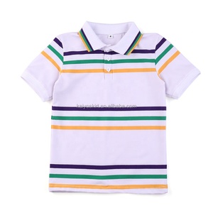 NUEVO 2024 Mardi Gras ropa para niños algodón a rayas bebé niñas vestido niños polos mameluco conjuntos - Product Image 5