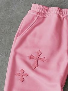 Pantalones Deportivos Holgados de Algodón con Logotipo Bordado Personalizado para Hombre, Pantalones Joggers Casuales de Lujo con Serigrafía - Product Image 3