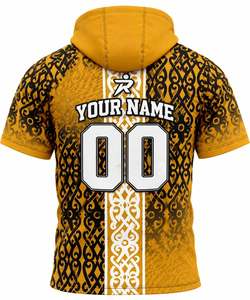 Camiseta Deportiva con Capucha y Manga Corta para Hombre, Estampado por Sublimación - Product Image 2