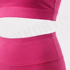 Durable Sportswear Solid <b>Cross</b> Bra Fitness Strap Running Training High Waisted Quick Dry Pants Work Sets Women Gear - Product Image 5