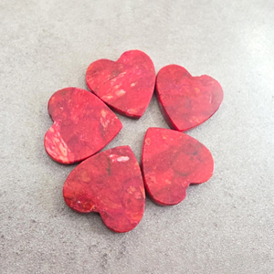 Coral Rojo Natural en Forma de Corazón, Cabujón con Base Plana, Gema Calibrada, Certificada por Terceros, Origen Rajasthan, para Joyería - Product Image 5