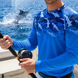 Camisa de Hombre con Estampado de Pesca, Hermosa, de Alta Calidad, 100% Poliéster, Material Duradero, Protección UPF 50 - Product Image 6