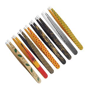 Pince à épiler d'impression de sourcils en acier inoxydable de haute qualité outils de précision durables pour les salons d'épilation du visage conception de pointe pointue - Product Image 2