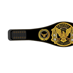 Ceinture de championnat MMA personnalisée Custom Prophecy avec motif d'aigle doré pour les combattants et les collectionneurs - Product Image 3