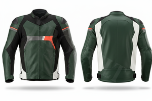 Chaqueta de Motociclismo de Cuero Personalizada para Hombre, Acolchada y Blindada, Protección de Alta Velocidad, Equipo de Carreras, Chaquetas de Cuero con Paneles de Malla - Product Image 3
