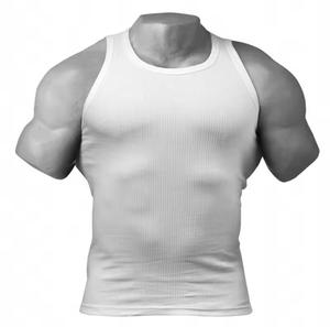Men's O-Neck Sleeveless <b>Tank</b> <b>Top</b> Solid Color Knitted Cotton Casual Wear Black <b>White</b> - Product Image 2