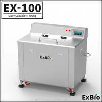 Broyeur de déchets alimentaires commercial intelligent en acier inoxydable, capacité de 100 kg, machine de compostage industrielle, moteur 0,55 kW, garantie 2 ans