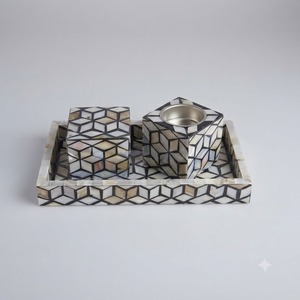 Juego de Incensario de Madera de Sándalo Hecho a Mano con Incrustaciones, Bandeja para Incienso, Decoración Moderna para el Hogar en Ramadán y Eid - Product Image 2