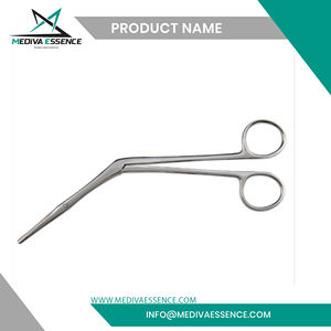 MEDIVA ESSENCE ME-NS-4 Tijeras Nasales Anguladas de Acero Inoxidable Alemán, 10.5 cm, Mango Dorado y Negro, Instrumento Quirúrgico Manual - Product Image 5