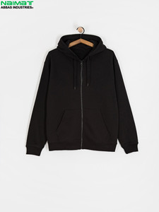 Sudadera con capucha y cremallera para hombre, de tela gruesa y pesada, para clima invernal, con forro aislante, gruesa y sólida. - Product Image 1