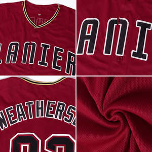 Maillot de baseball personnalisé par sublimation OEM, 100 % polyester, décontracté, avec boutons sur le devant, nom et numéro de l'équipe, vêtements de sport - Product Image 3